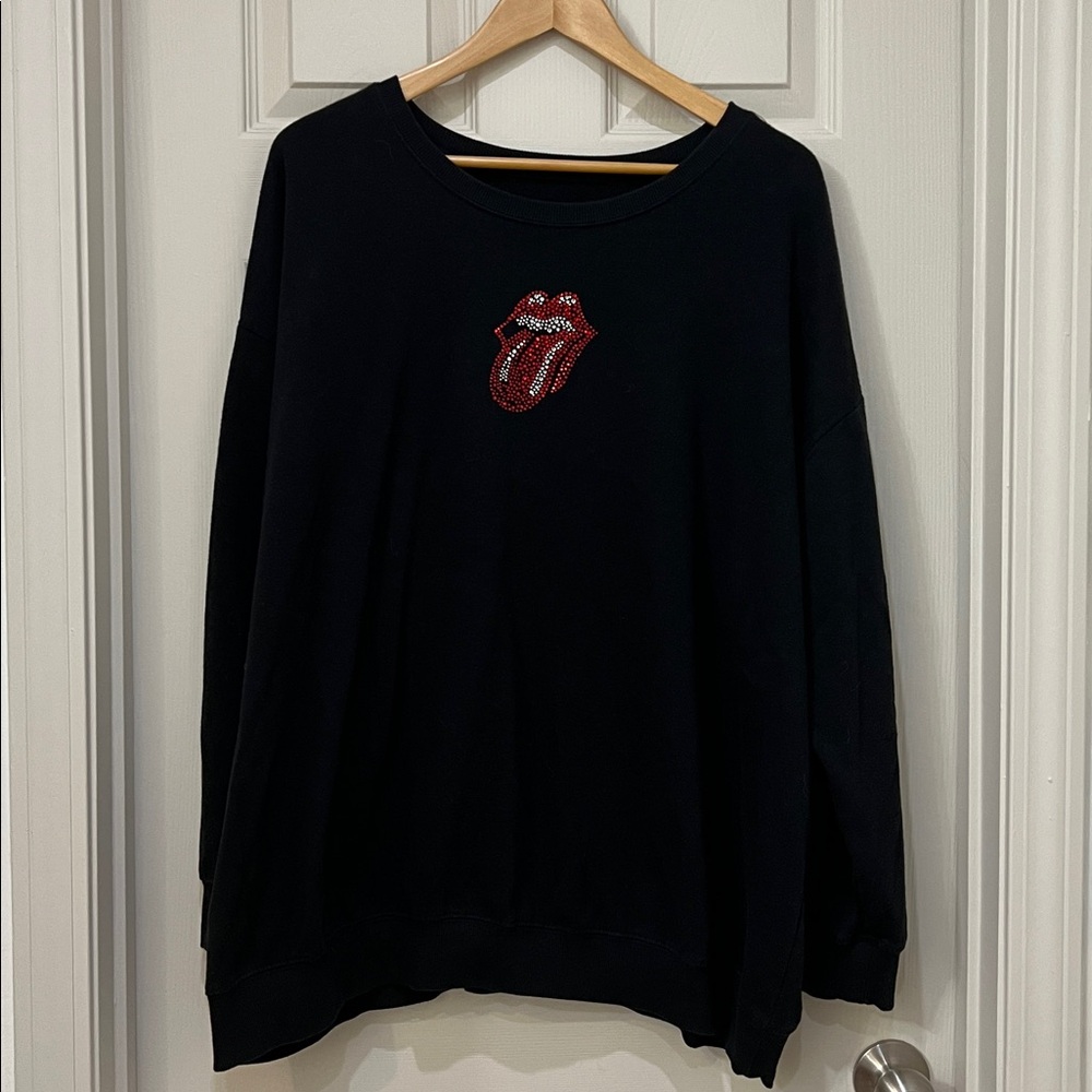 Torrid The Rolling Stones Black Graphic Sweatshirt